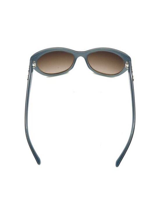 Chanel CC Logo Camellia Pearl Sunglasses Eyewear Blue Brown main image 4